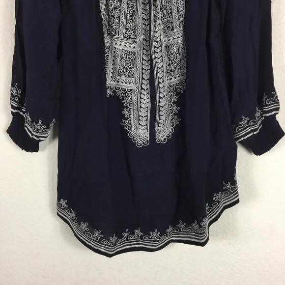 Tularosa Revolve Jacqueline Navy Embroidered Off Shoulder Tunic Mini Dress XS - Picture 7 of 13